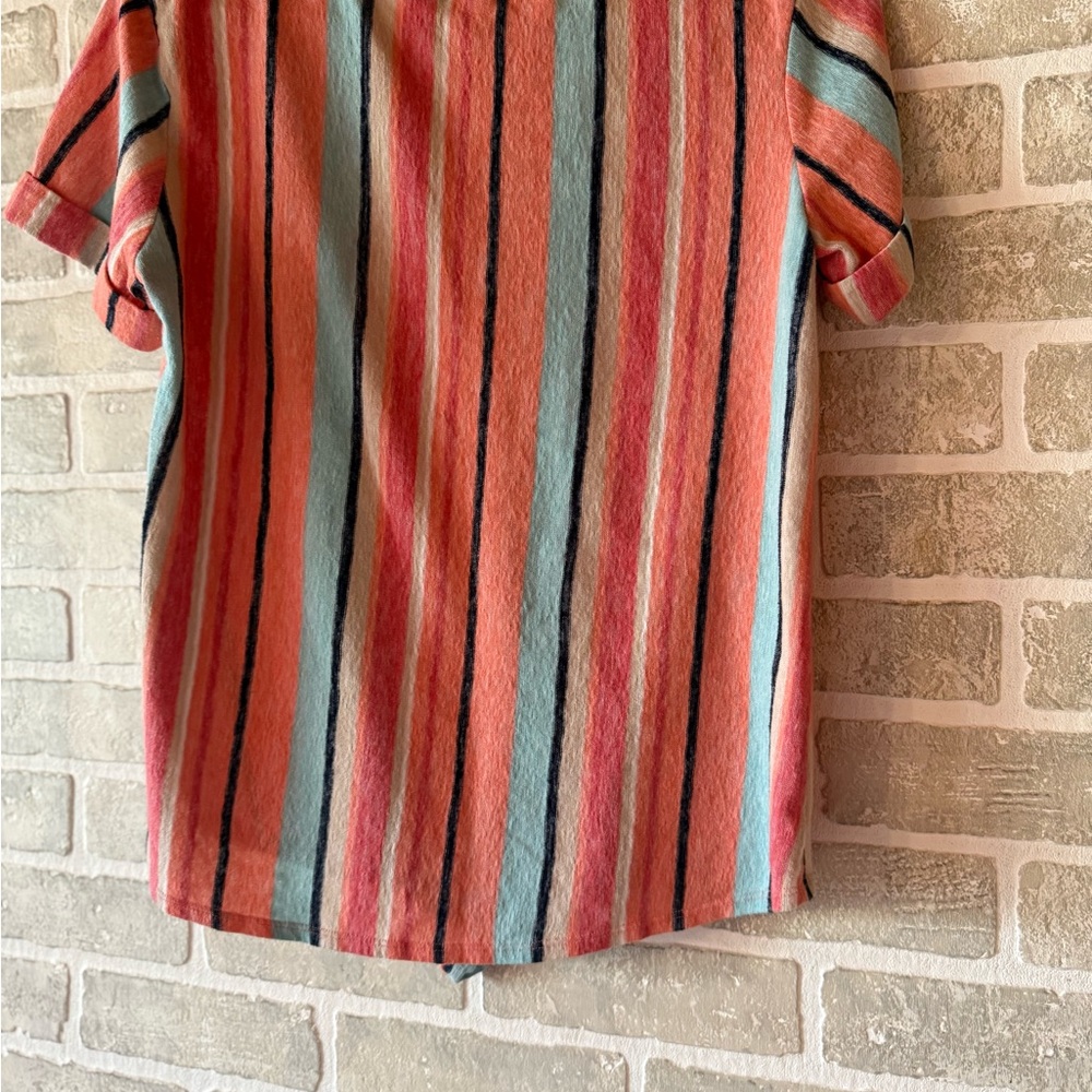 NWOT Striped Multicolor Knot-Front Top - Picture 6 of 6